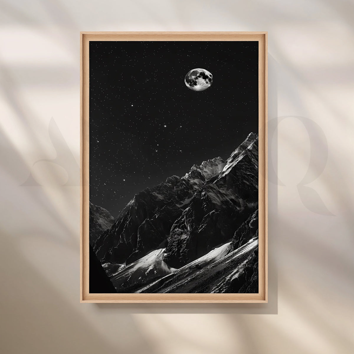 Starlit Mountain Night Canvas Artwork – Asha Art Studio – Image 5