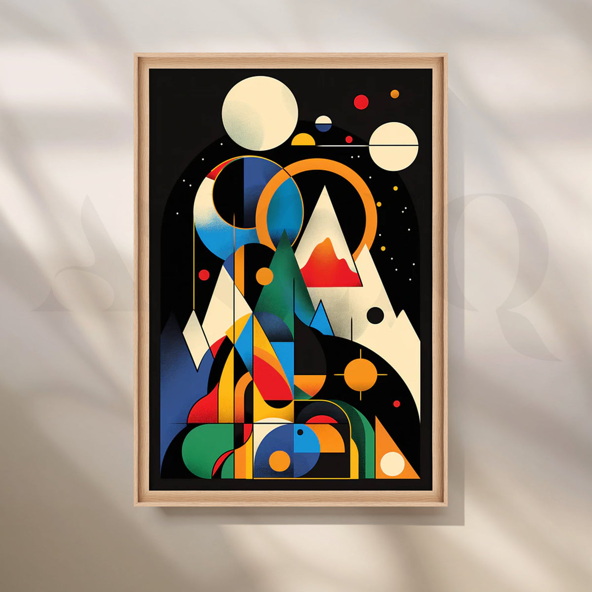 Cosmic Bauhaus Peaks Canvas Pop Art – Asha Art Studio – Image 5