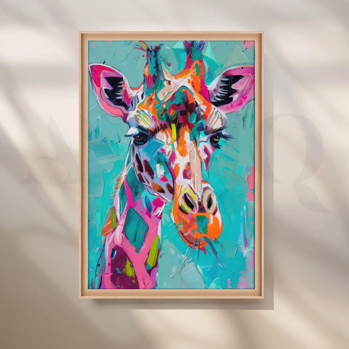 Electric Giraffe Canvas Pop Art – Asha Art Studio – Image 5
