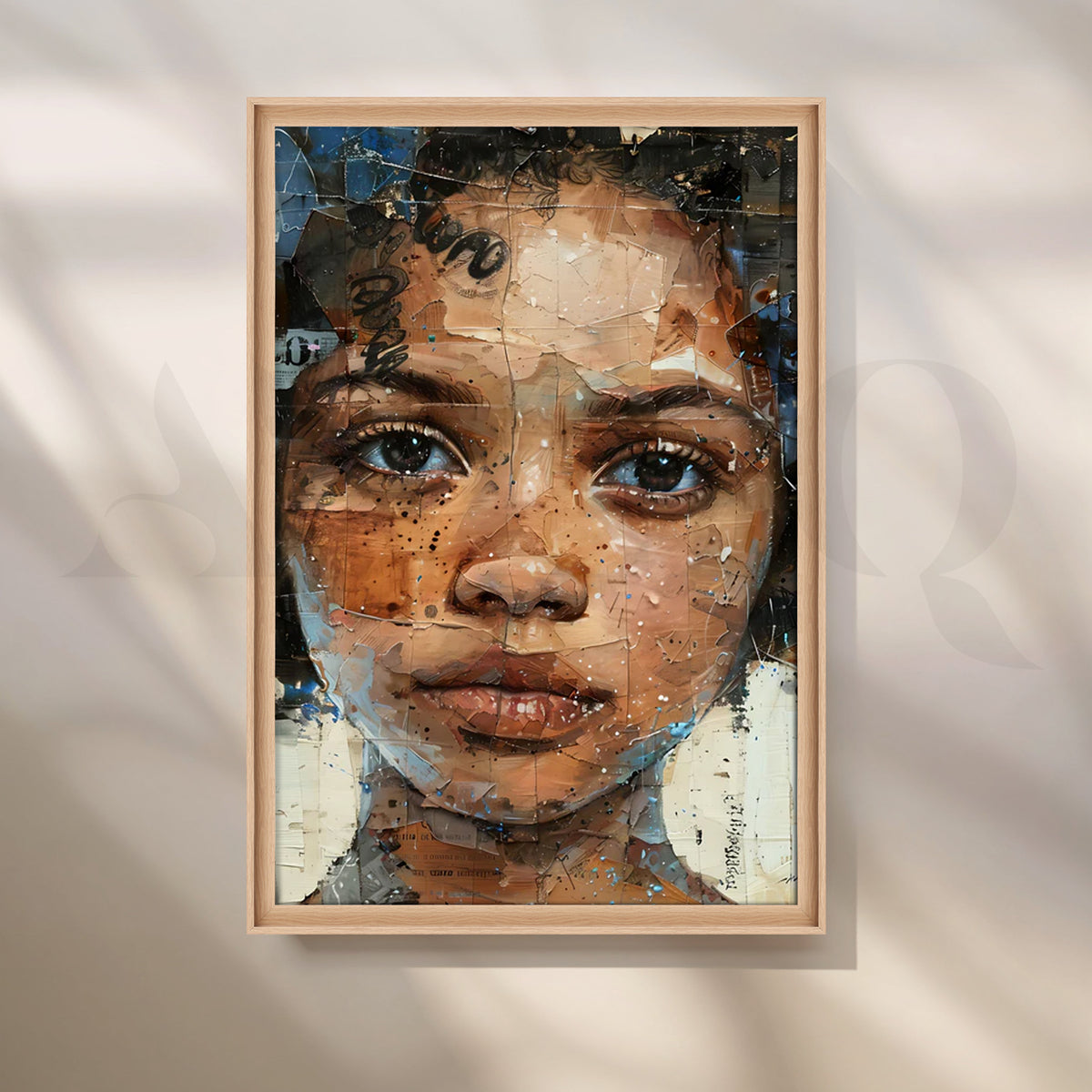 Mosaic Eyes Canvas Painting for Entryway – Asha Art Studio – Image 5