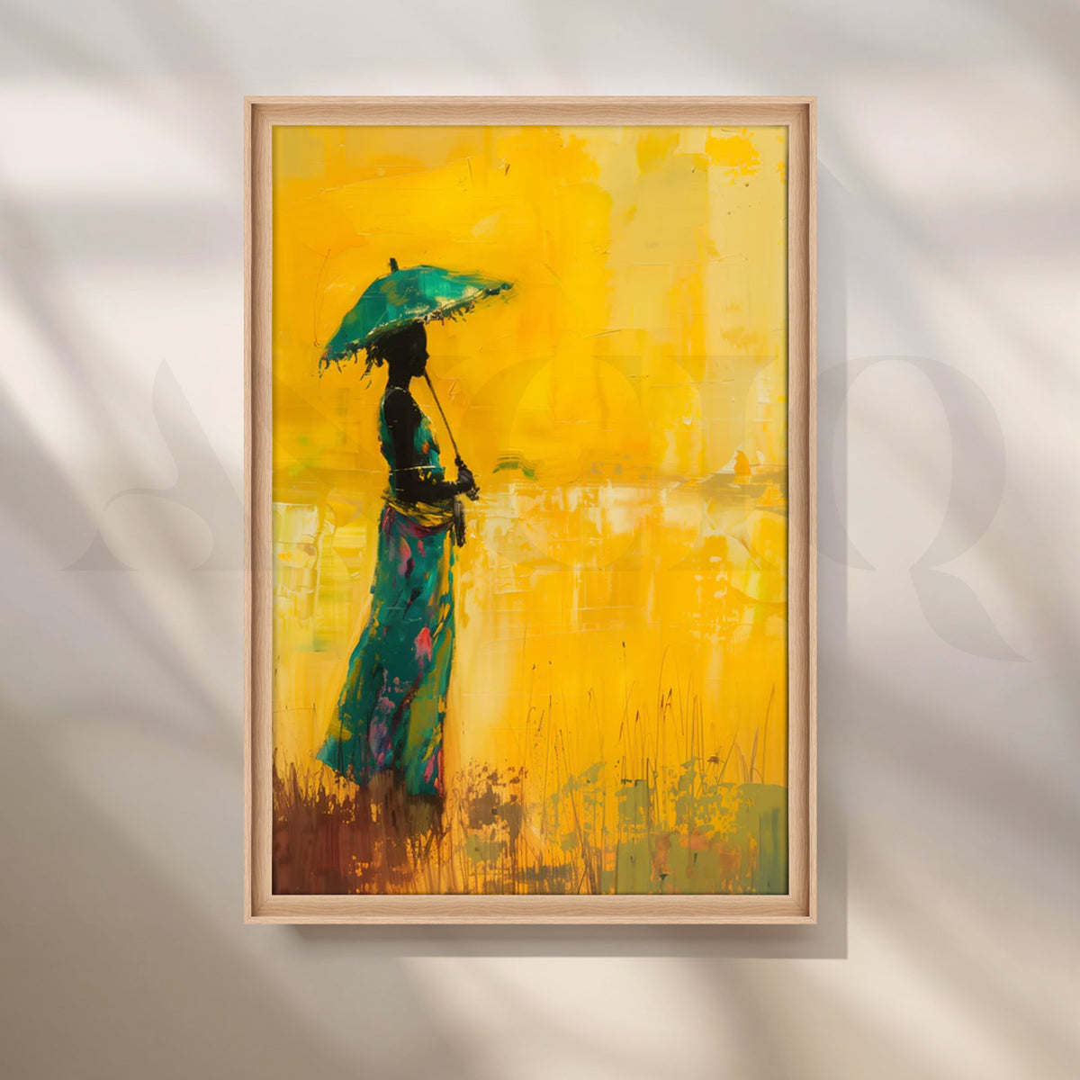 Sunlit Stroll Canvas Artwork – Asha Art Studio – Image 5