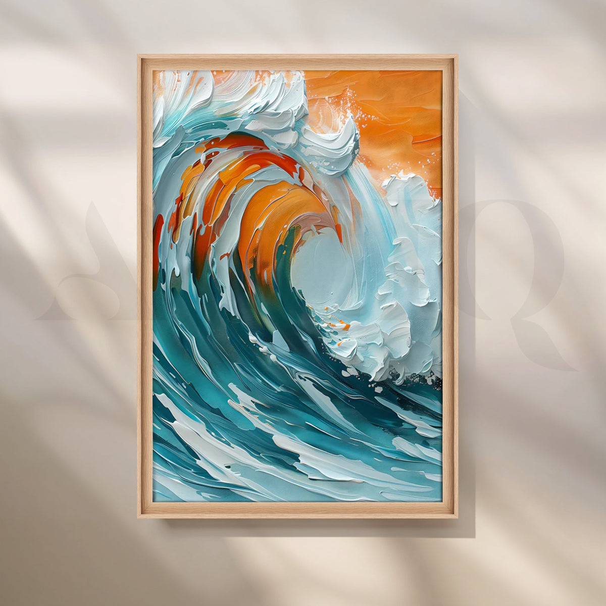 Sunset Breaker Canvas Painting for Living Room/Beach House – Asha Art Studio – Image 5