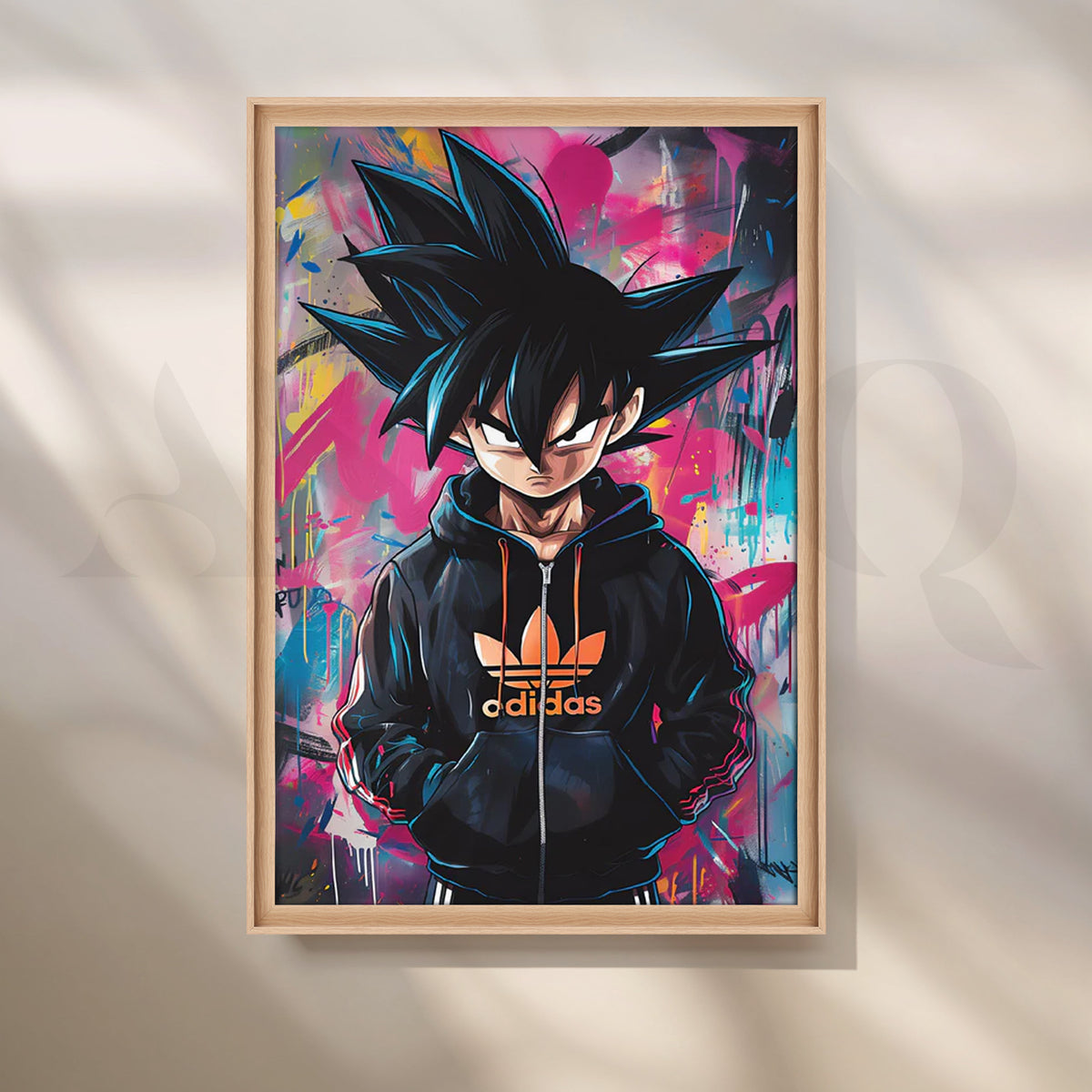 Neon Saiyan Canvas Artwork – Asha Art Studio – Image 5
