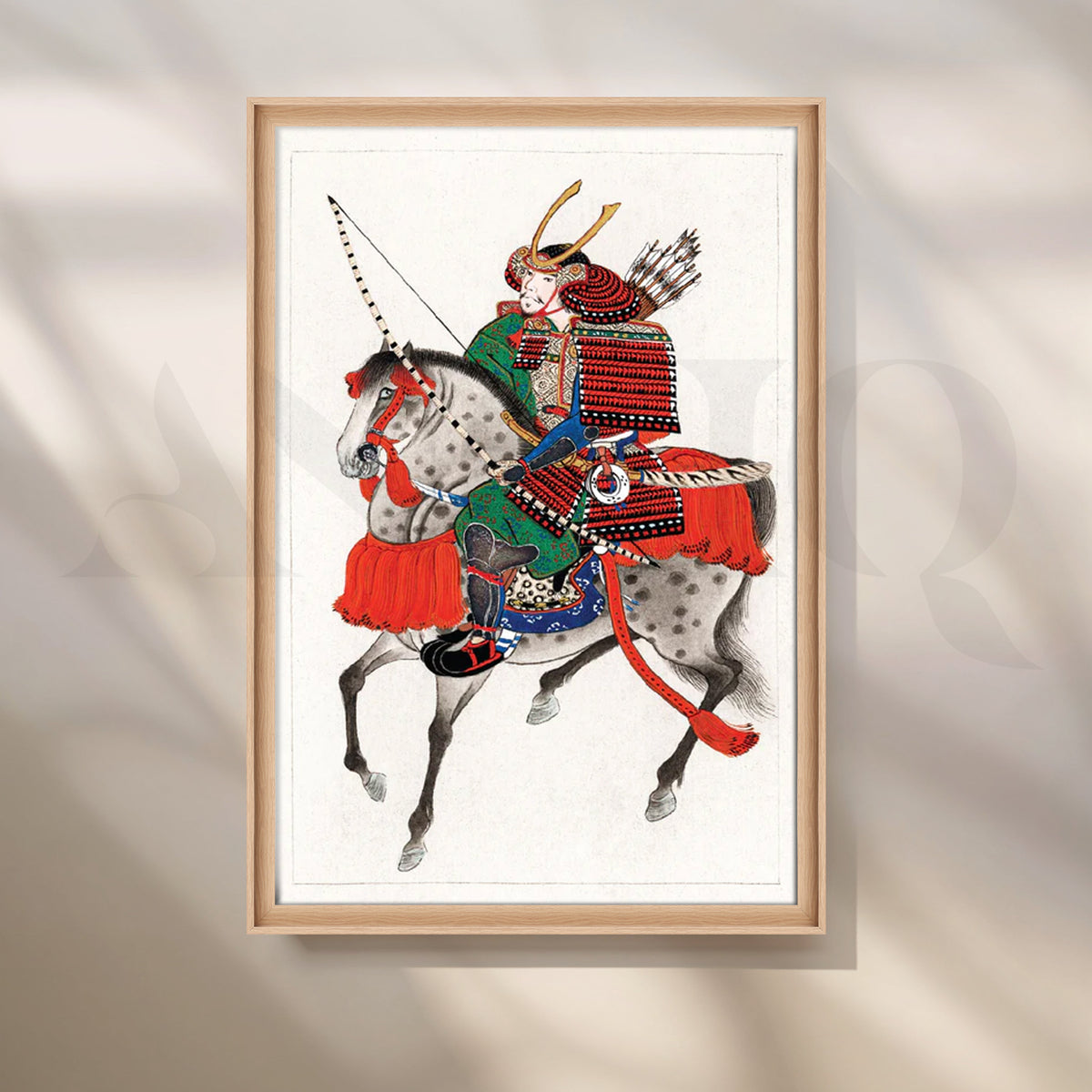 Samurai Horseman Canvas Painting for Living Room or Office – Asha Art Studio – Image 5