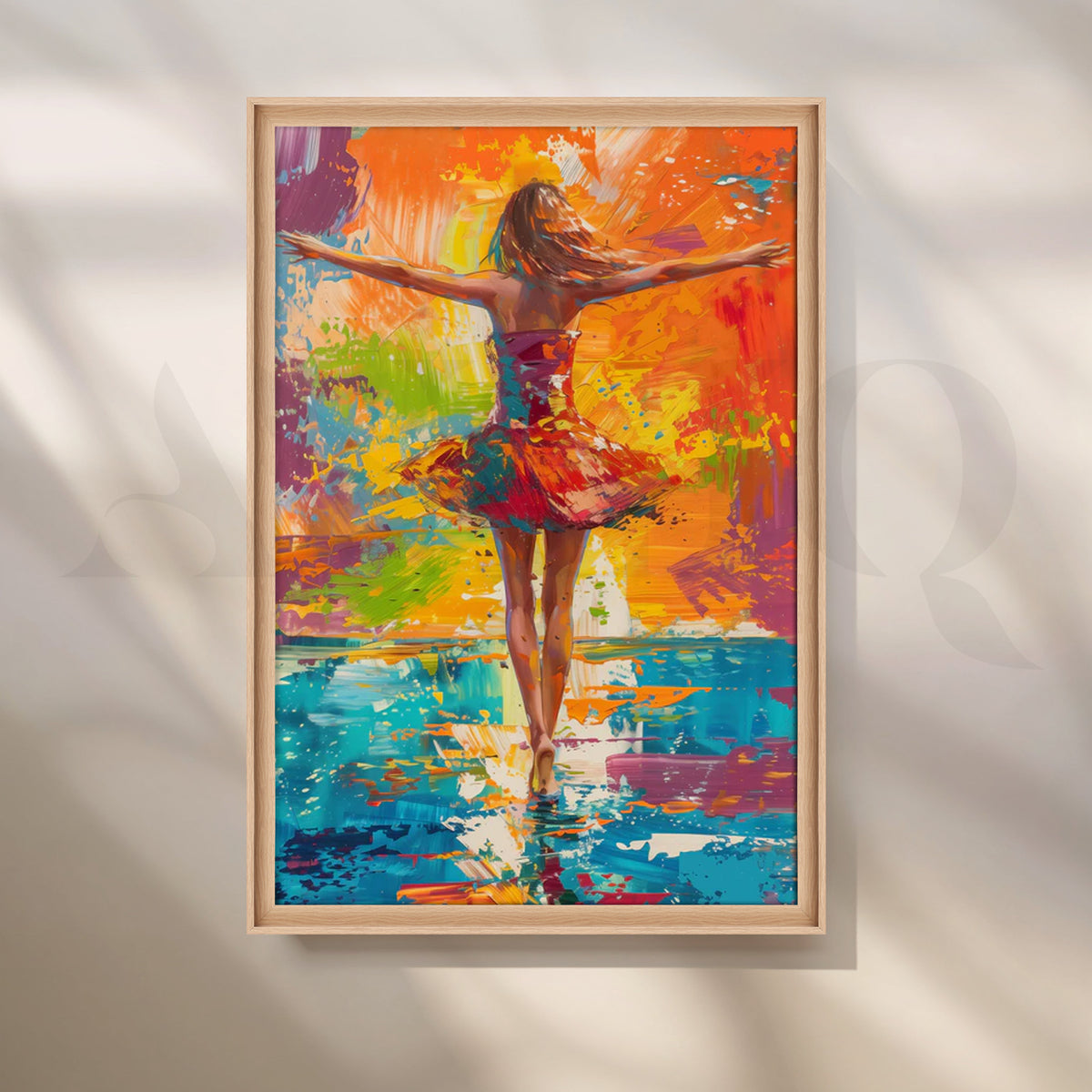 Joyful Splash Dancer Canvas Pop Art – Asha Art Studio – Image 5