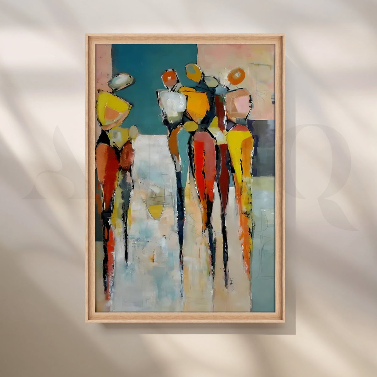 Gathering at Dusk Canvas Painting for Modern Living Room – Asha Art Studio – Image 5