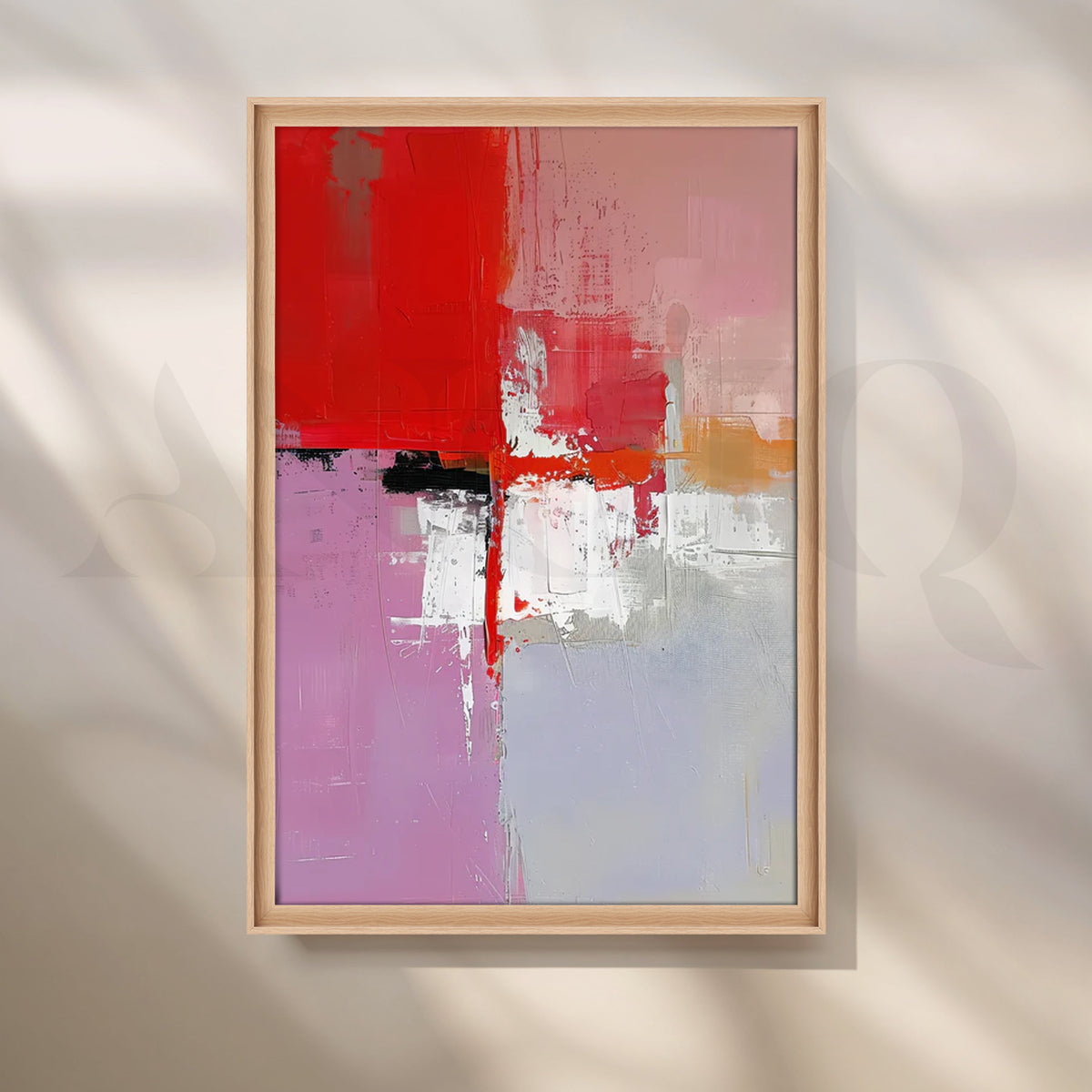 Blush & Ember Abstract Canvas Artwork – Asha Art Studio – Image 5