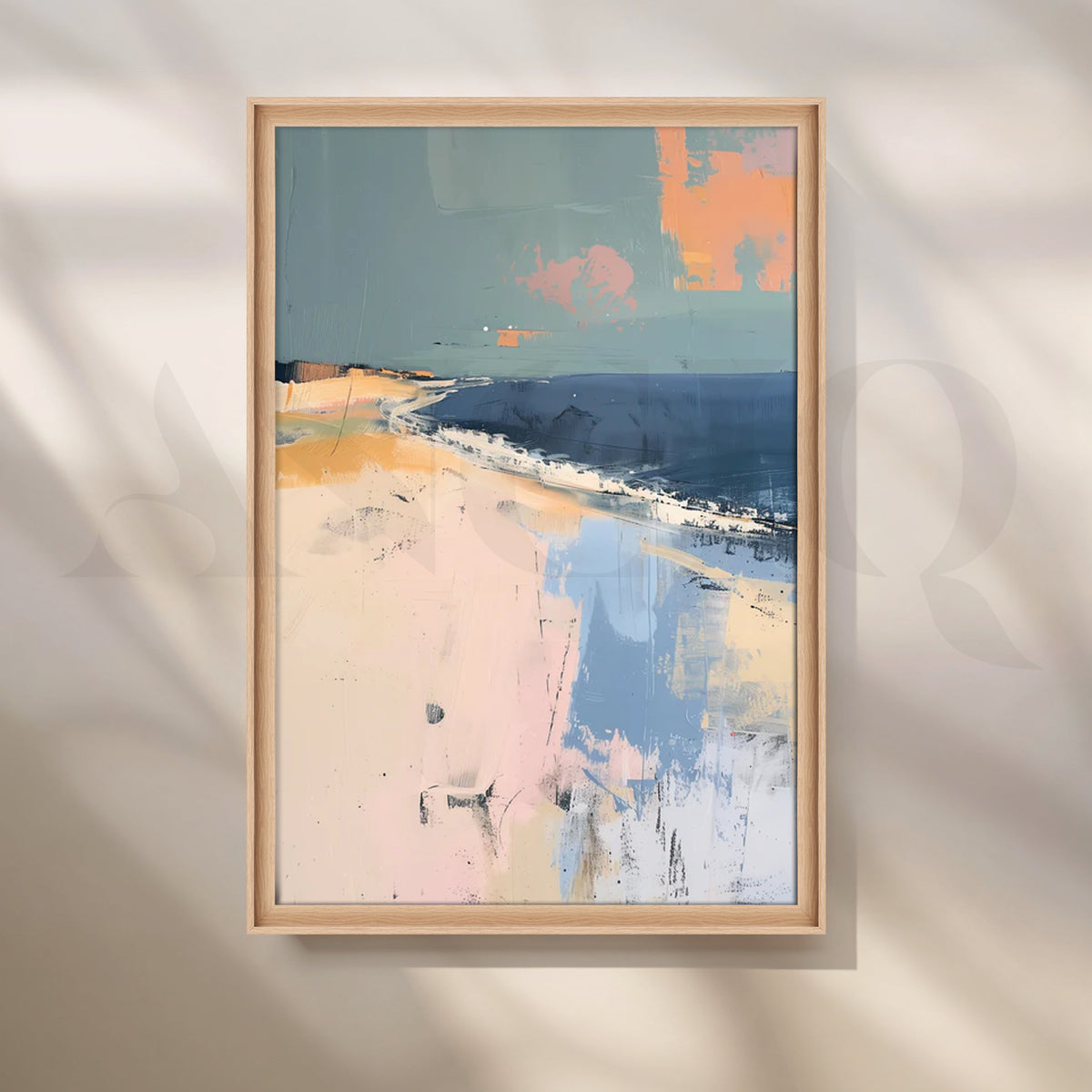Coastal Serenity Seascape Canvas Painting for Beach-House Living Rooms – Asha Art Studio – Image 5