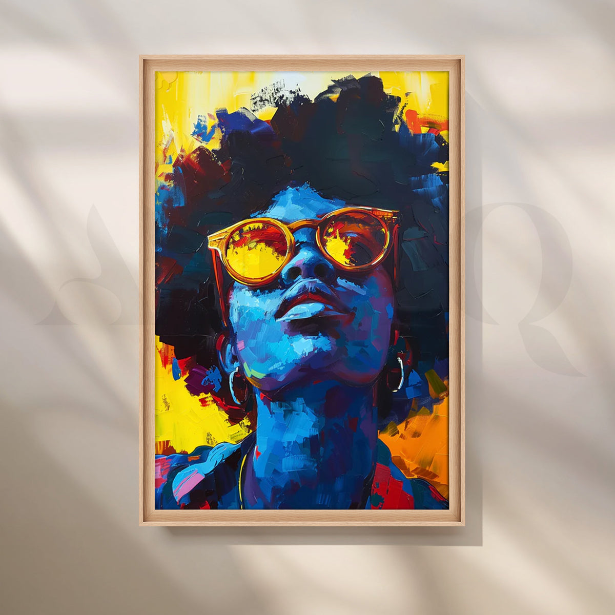 Golden Gaze Canvas Painting for Studio or Loft – Asha Art Studio – Image 5