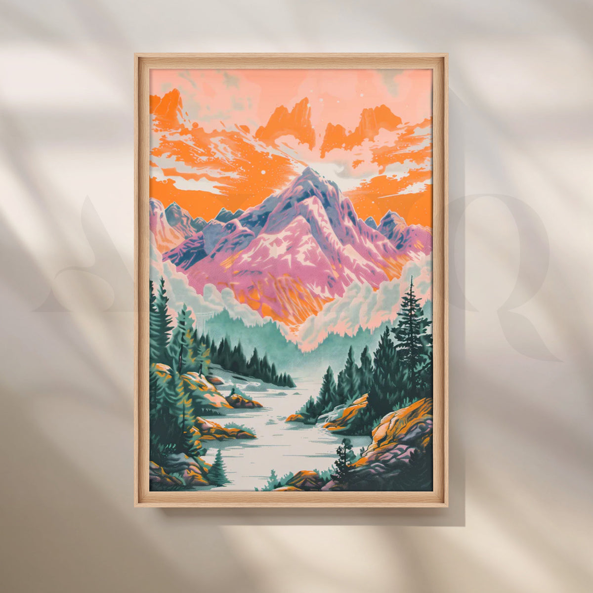 Vivid Mountain Canvas Artwork – Asha Art Studio – Image 5