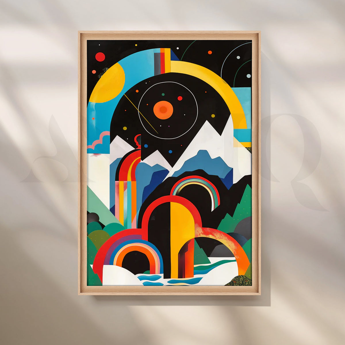 Cosmic Rainbow Arches Canvas Artwork – Asha Art Studio – Image 5
