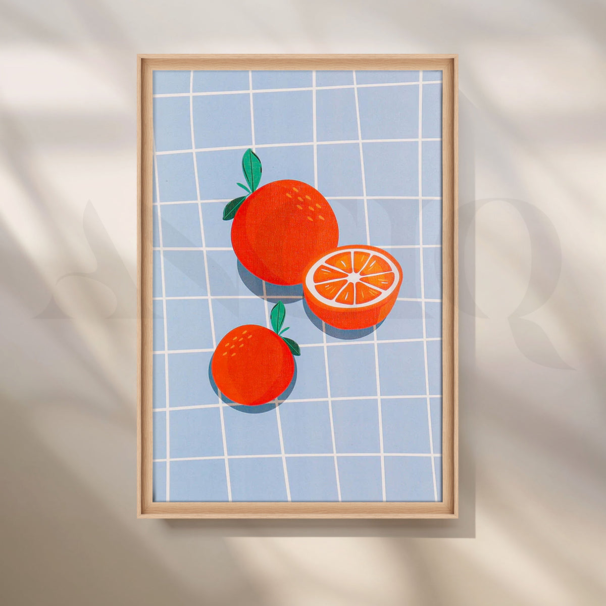 Citrus Grid Minimal Canvas Pop Art – Asha Art Studio – Image 5