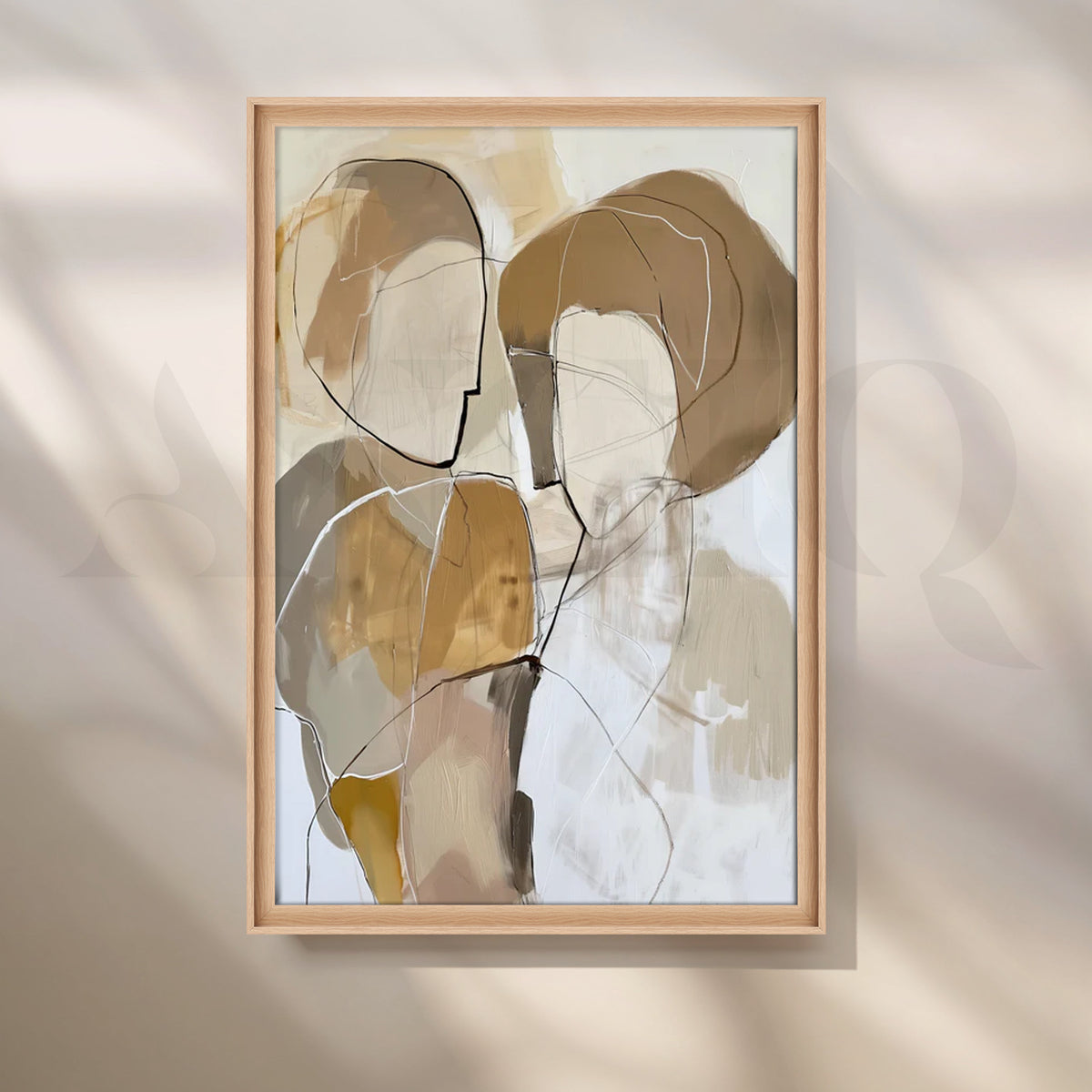 Soft Silhouettes Canvas Painting for Minimalist Living Rooms – Asha Art Studio – Image 5