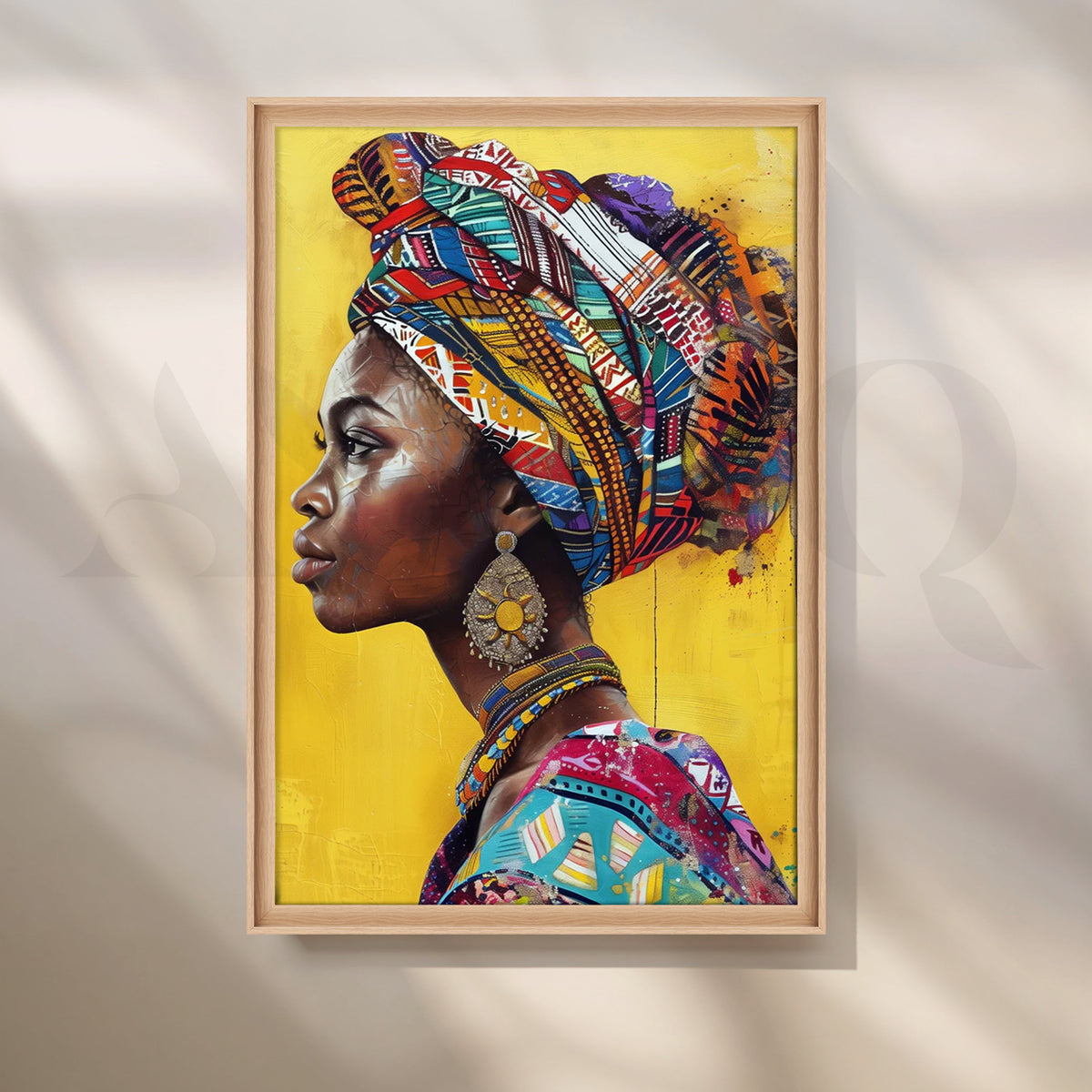Patterned Grace Canvas Painting for Home Office – Asha Art Studio – Image 5