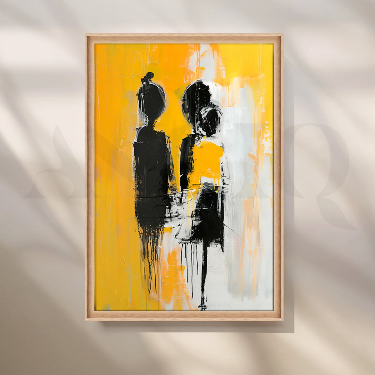 Sunlit Silhouettes Canvas Painting for Modern Living Rooms – Asha Art Studio – Image 5
