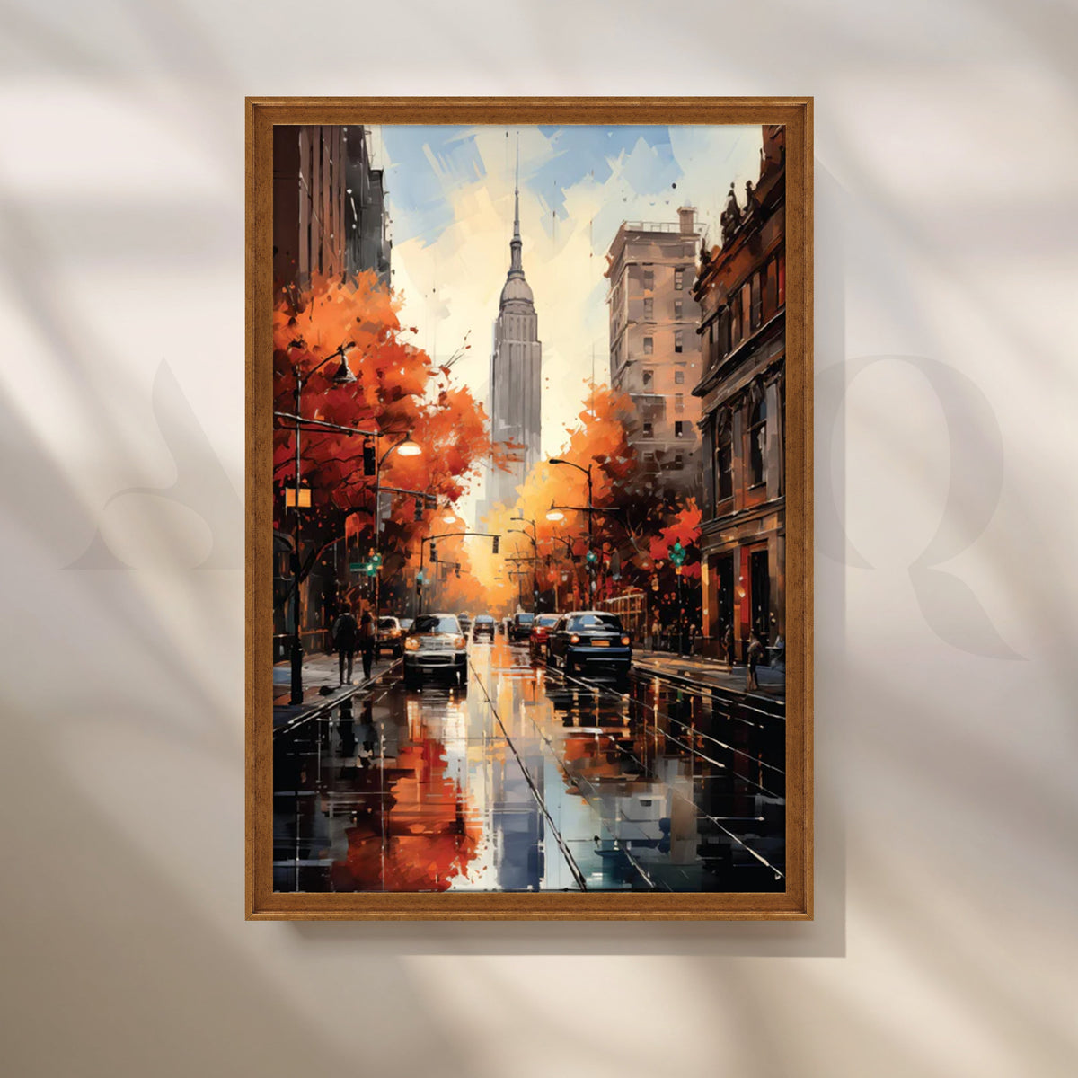 Autumn in Manhattan Canvas Artwork – Asha Art Studio – Image 6