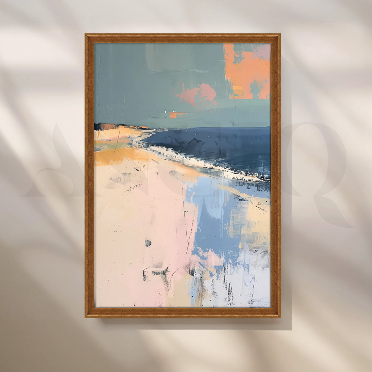 Coastal Serenity Seascape Canvas Painting for Beach-House Living Rooms – Asha Art Studio – Image 6