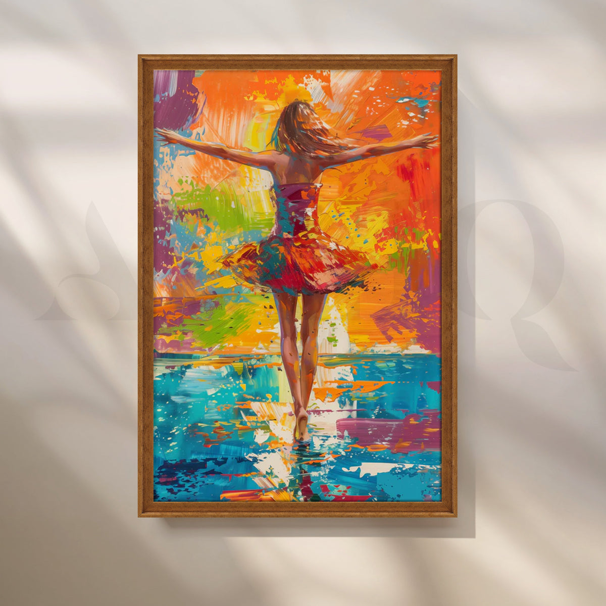 Joyful Splash Dancer Canvas Pop Art – Asha Art Studio – Image 6