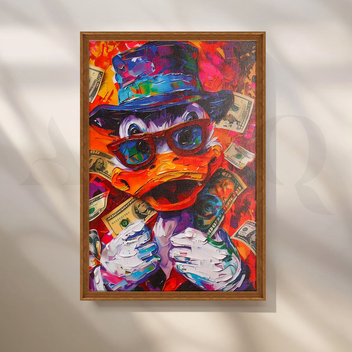 Money Maven Duck Pop Canvas Painting for Gaming Room/Living Room – Asha Art Studio – Image 6