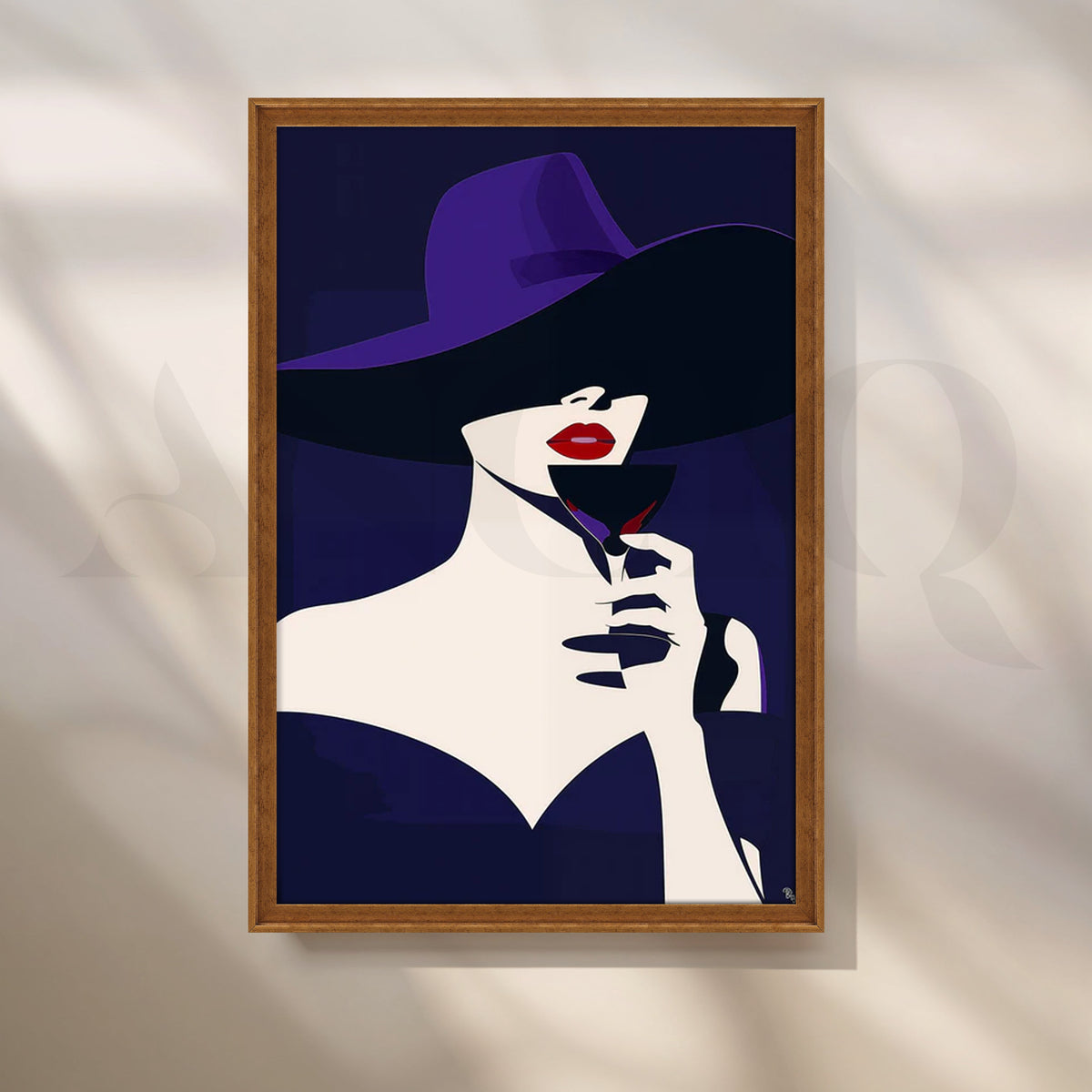 Violet Noir Canvas Painting for Home Bar – Asha Art Studio – Image 6