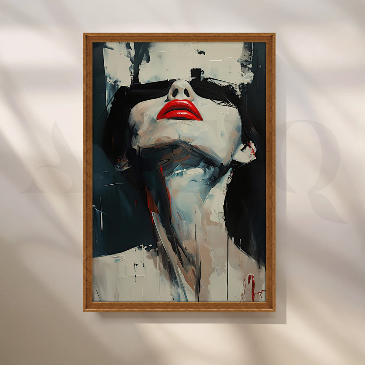 Scarlet Silence Canvas Painting for Modern Living Room – Asha Art Studio – Image 6