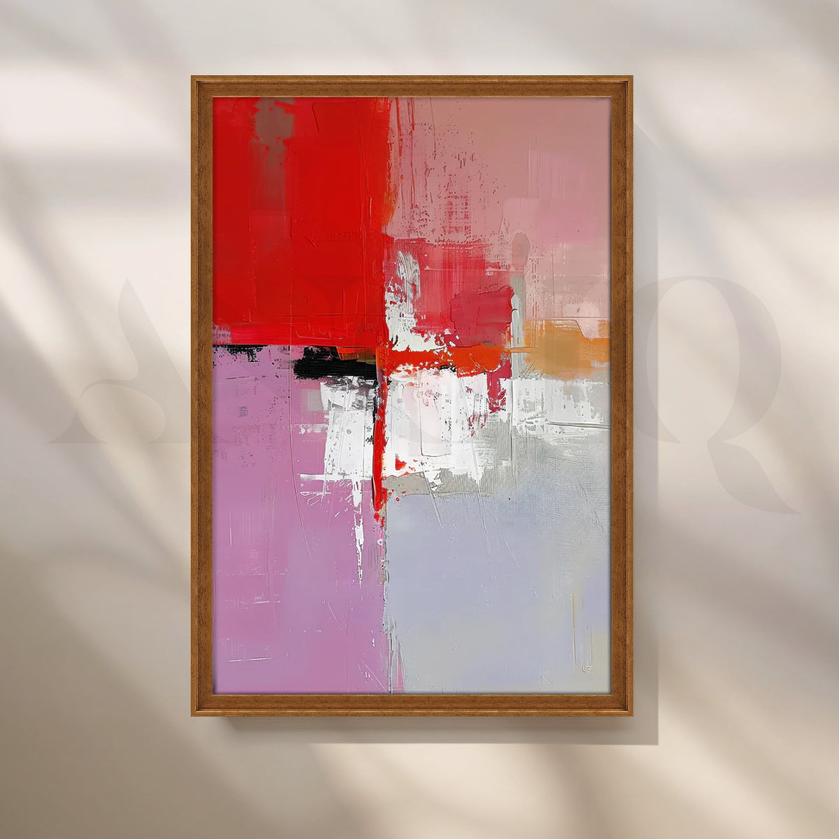 Blush & Ember Abstract Canvas Artwork – Asha Art Studio – Image 6