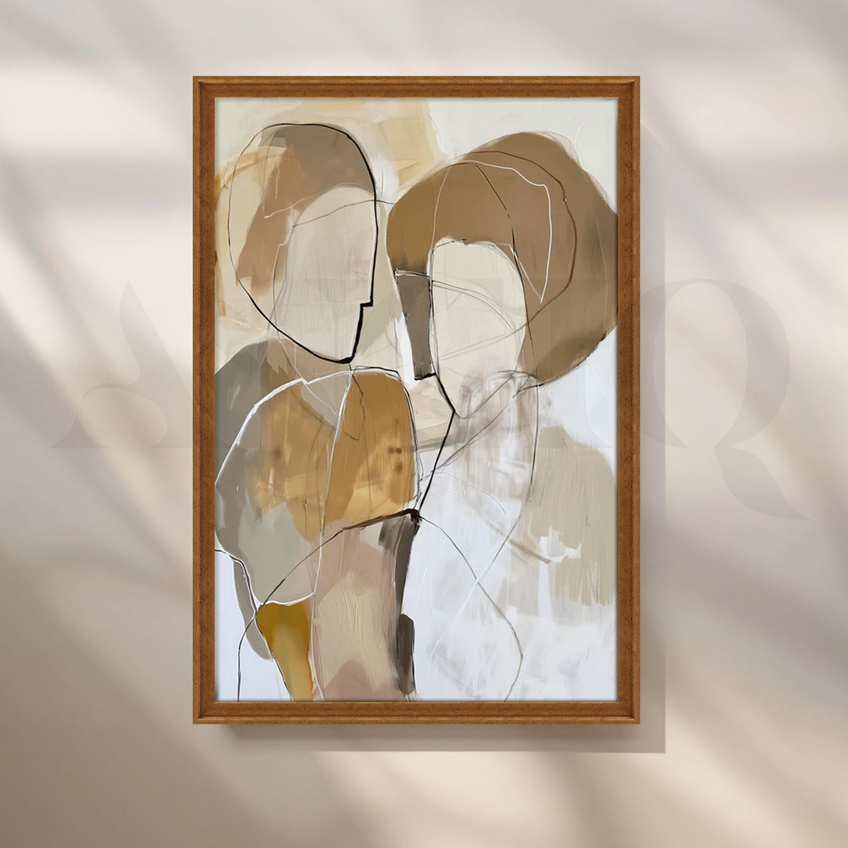 Soft Silhouettes Canvas Painting for Minimalist Living Rooms – Asha Art Studio – Image 6
