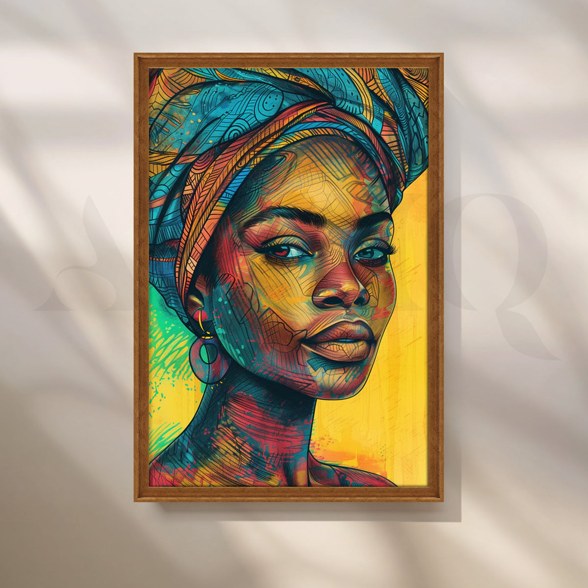 Serene Heritage Canvas Pop Art – Asha Art Studio – Image 6