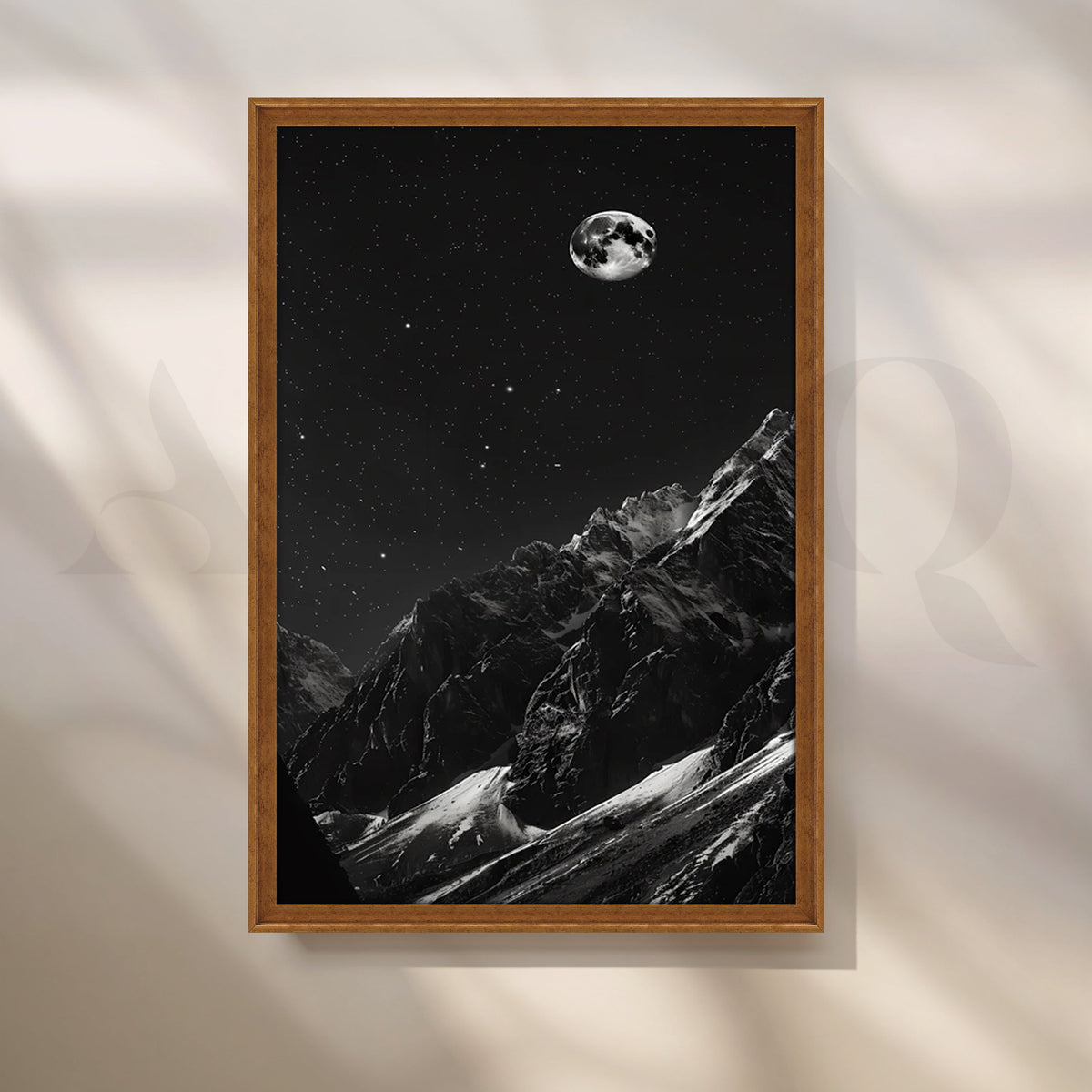Starlit Mountain Night Canvas Artwork – Asha Art Studio – Image 6