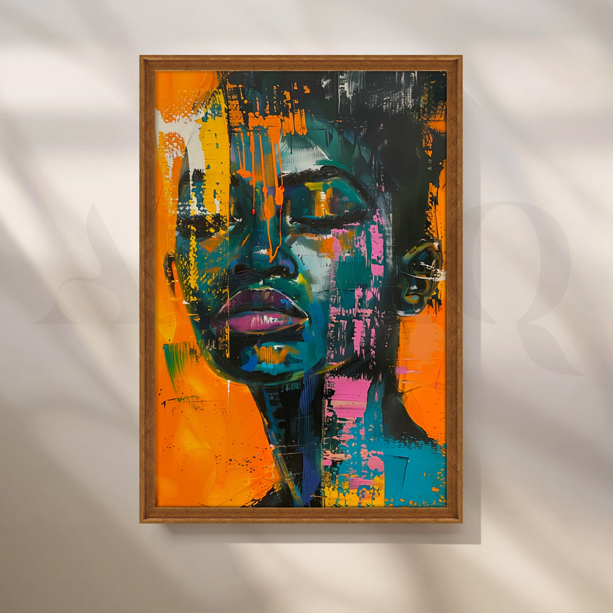 Neon Gaze Abstract Canvas Artwork – Asha Art Studio – Image 6
