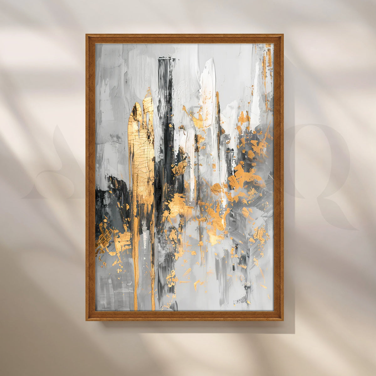 Gilded Echo Canvas Painting for Dining Room – Asha Art Studio – Image 6
