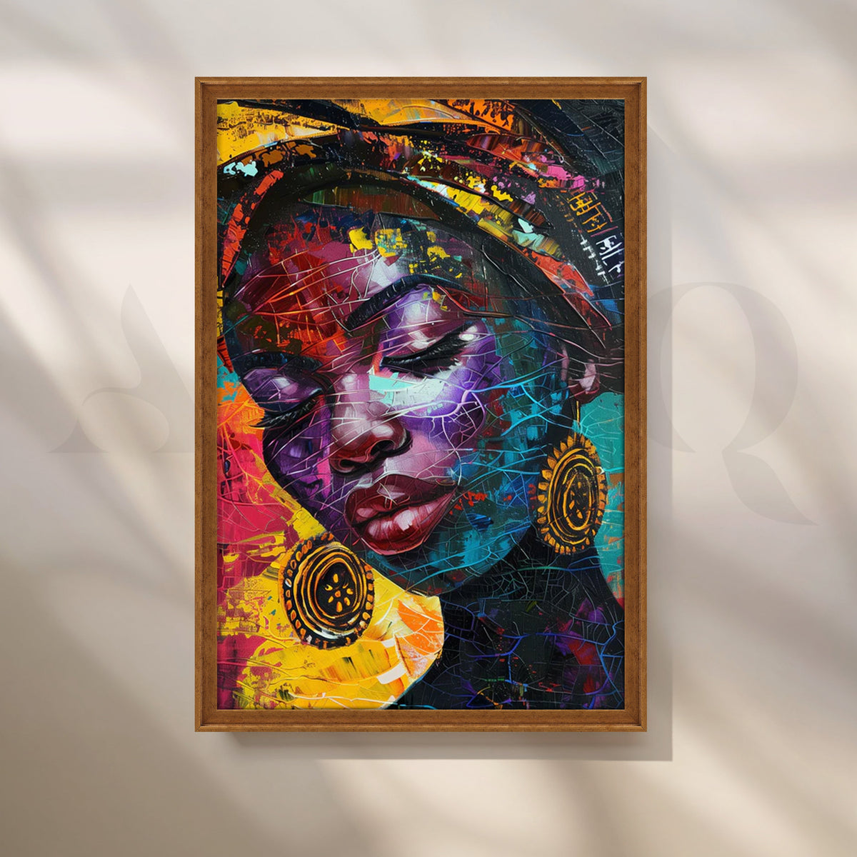 Serene Radiance Canvas Painting for Bedroom – Asha Art Studio – Image 6