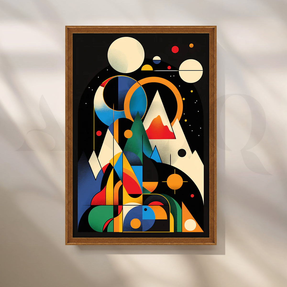 Cosmic Bauhaus Peaks Canvas Pop Art – Asha Art Studio – Image 6