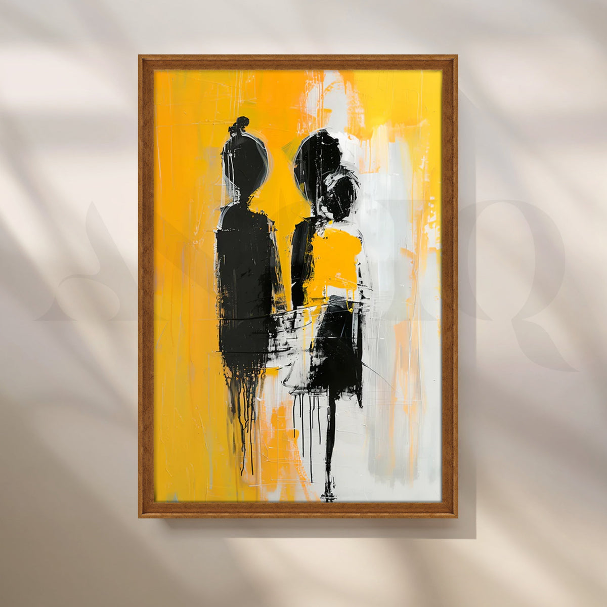 Sunlit Silhouettes Canvas Painting for Modern Living Rooms – Asha Art Studio – Image 6