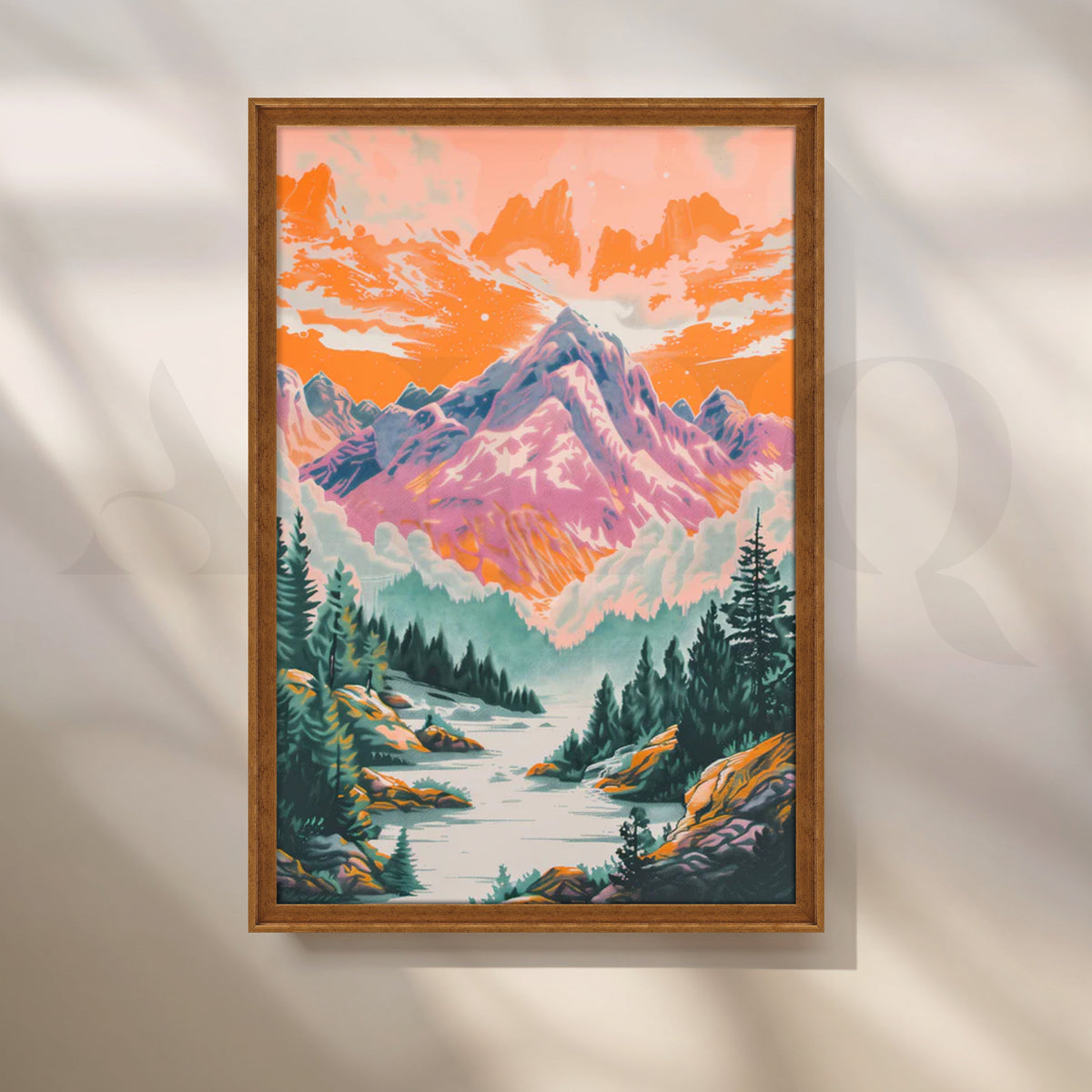 Vivid Mountain Canvas Artwork – Asha Art Studio – Image 6