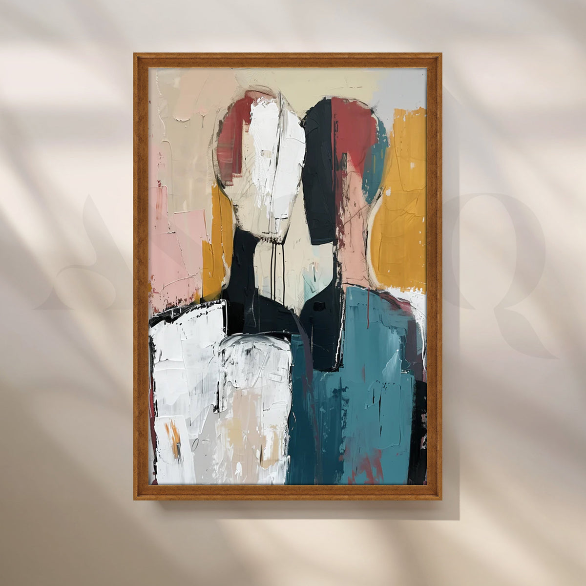 Muted Companions Canvas Painting for Modern Living Rooms – Asha Art Studio – Image 6