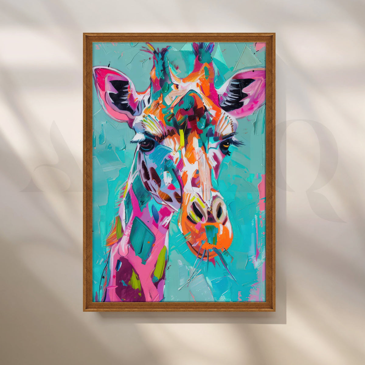 Electric Giraffe Canvas Pop Art – Asha Art Studio – Image 6