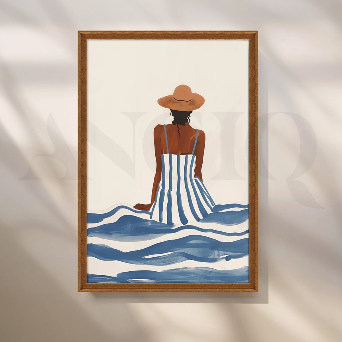 Striped Serenity Canvas Artwork – Asha Art Studio – Image 6