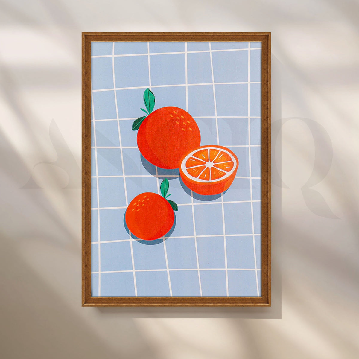 Citrus Grid Minimal Canvas Pop Art – Asha Art Studio – Image 6