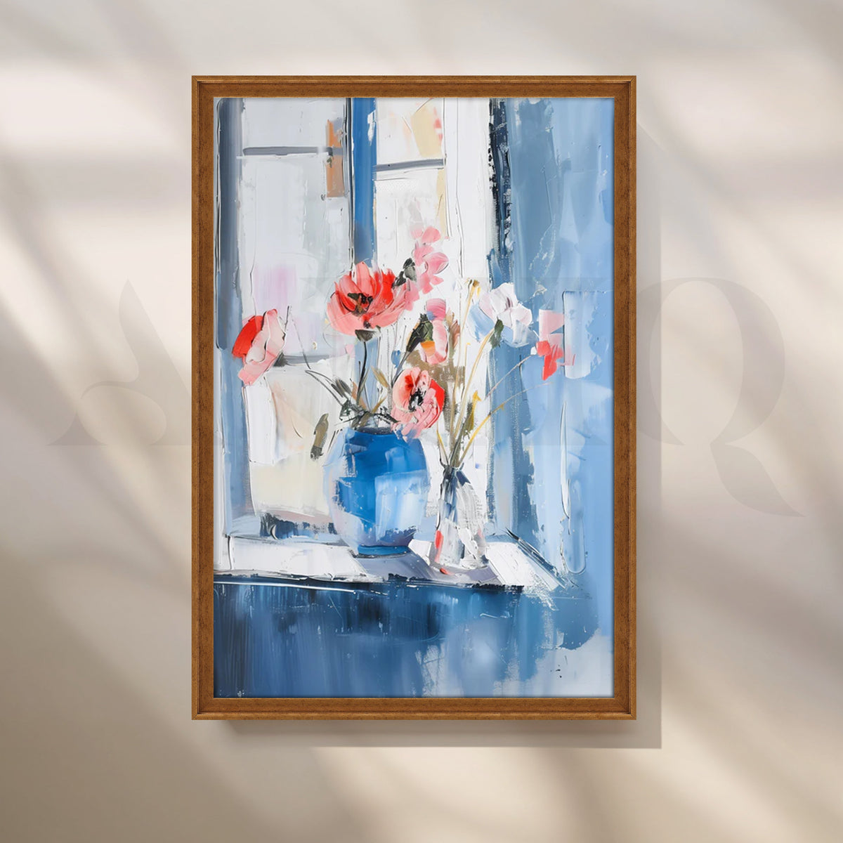 Window Blooms Canvas Painting for Kitchen & Dining Rooms – Asha Art Studio – Image 6