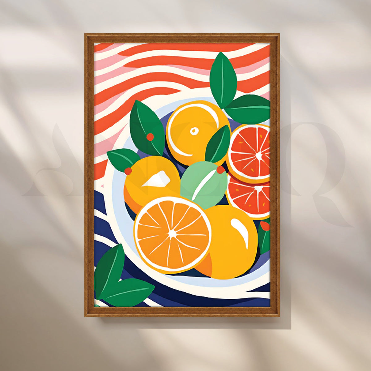 Sunny Citrus Bowl Canvas Artwork – Asha Art Studio – Image 6