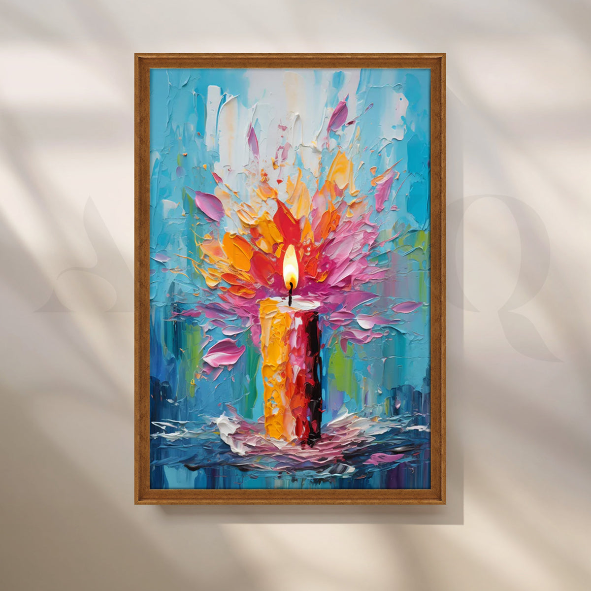 Luminous Bloom Canvas Painting for Cozy Living Room – Asha Art Studio – Image 6