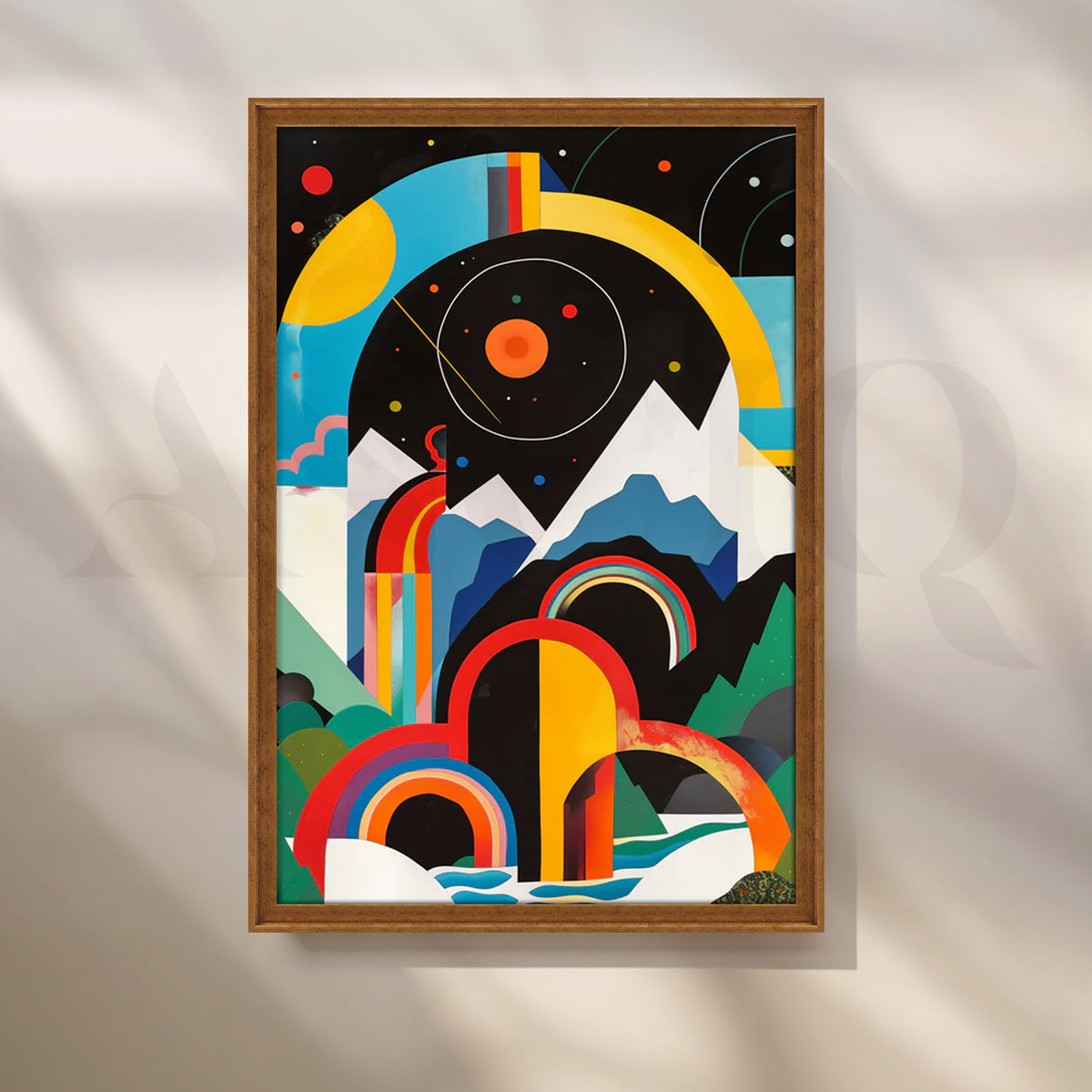 Cosmic Rainbow Arches Canvas Artwork – Asha Art Studio – Image 6
