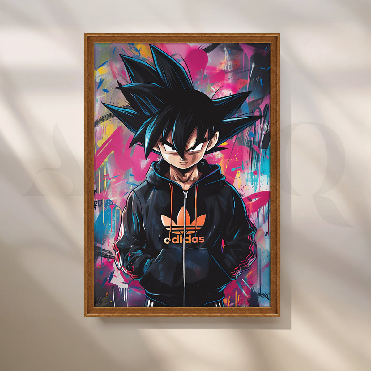 Neon Saiyan Canvas Artwork – Asha Art Studio – Image 6