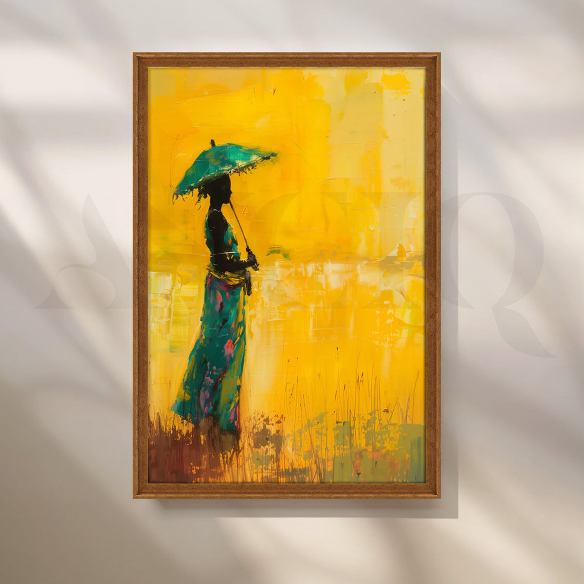 Sunlit Stroll Canvas Artwork – Asha Art Studio – Image 6