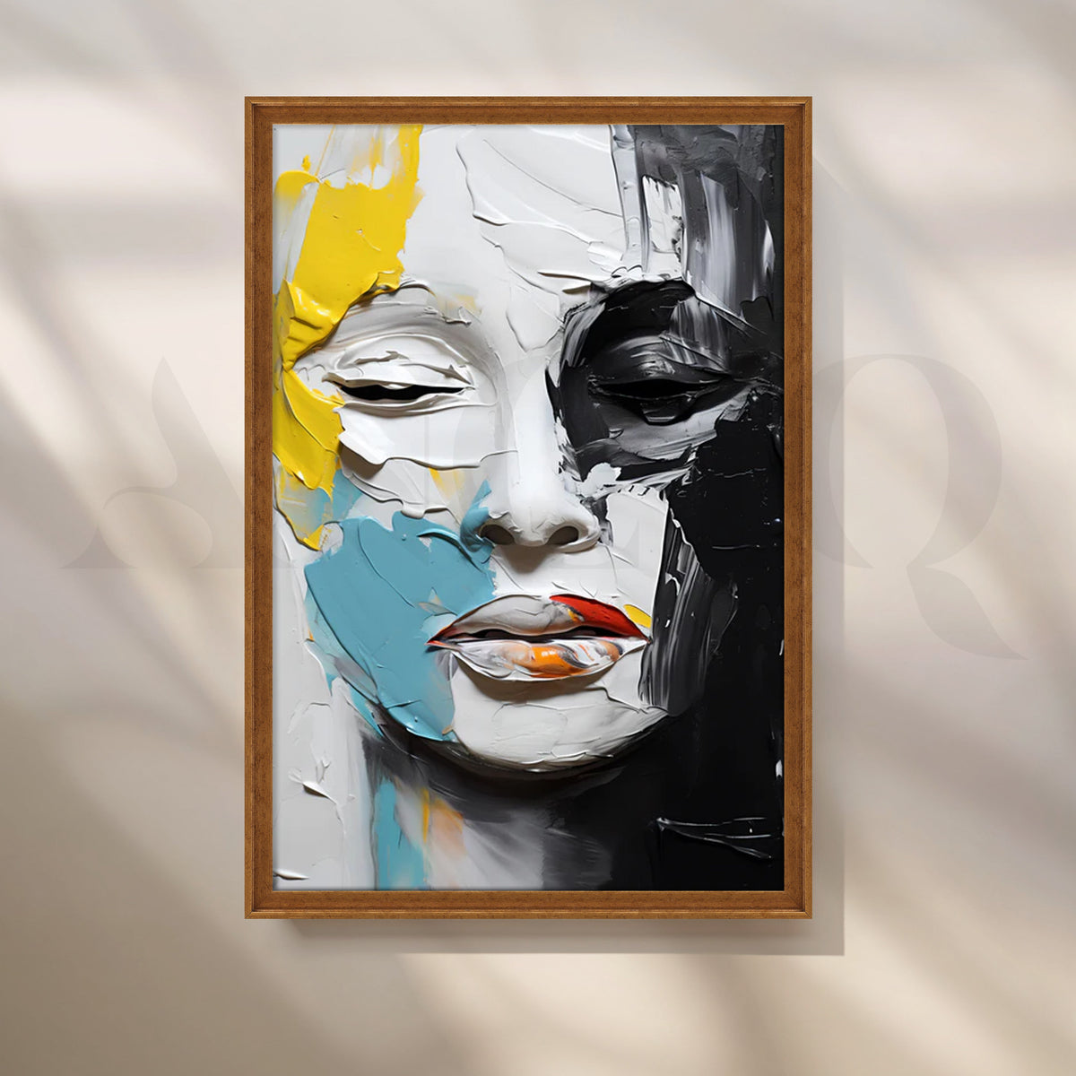 Monochrome Muse Canvas Painting for Modern Living Room – Asha Art Studio – Image 6