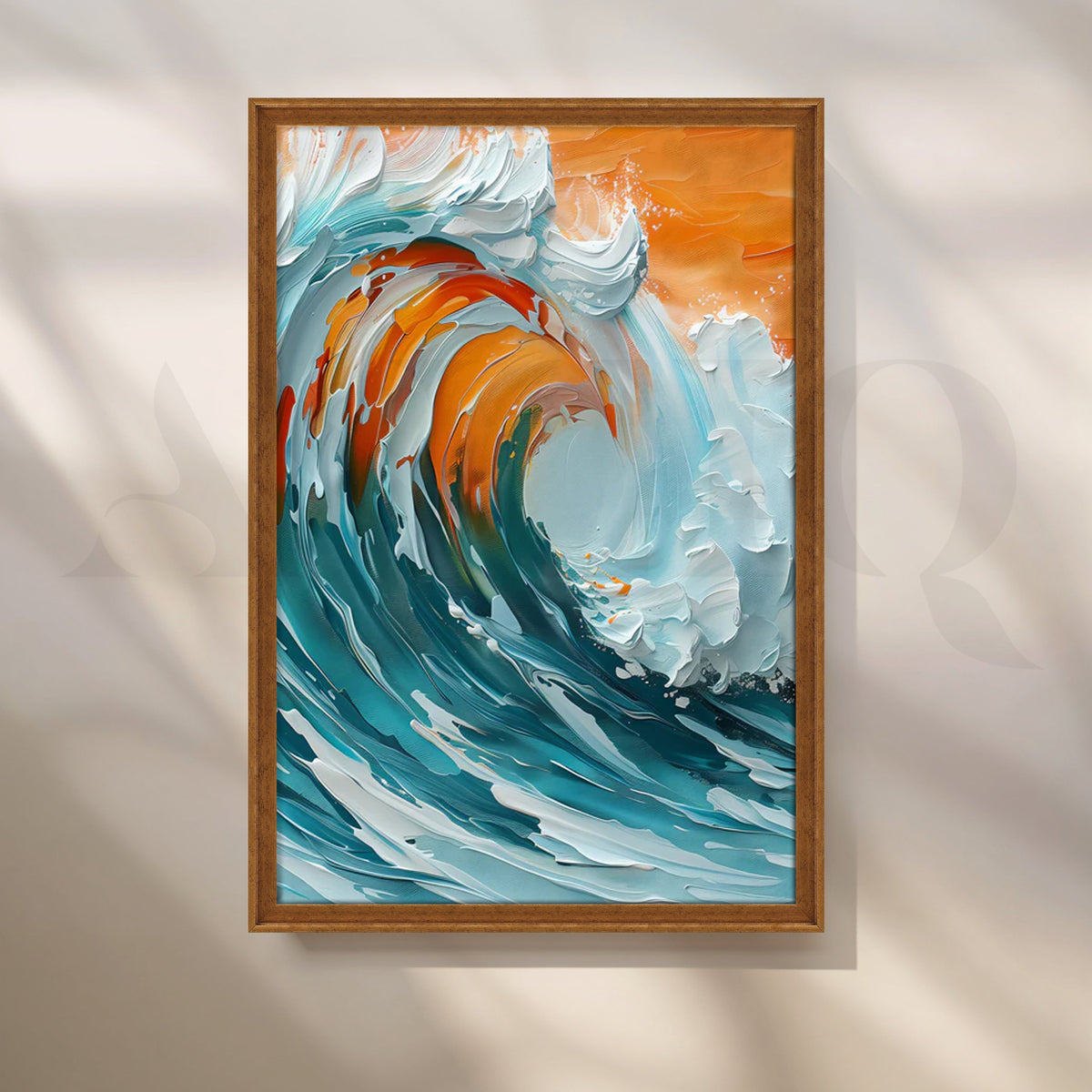 Sunset Breaker Canvas Painting for Living Room/Beach House – Asha Art Studio – Image 6