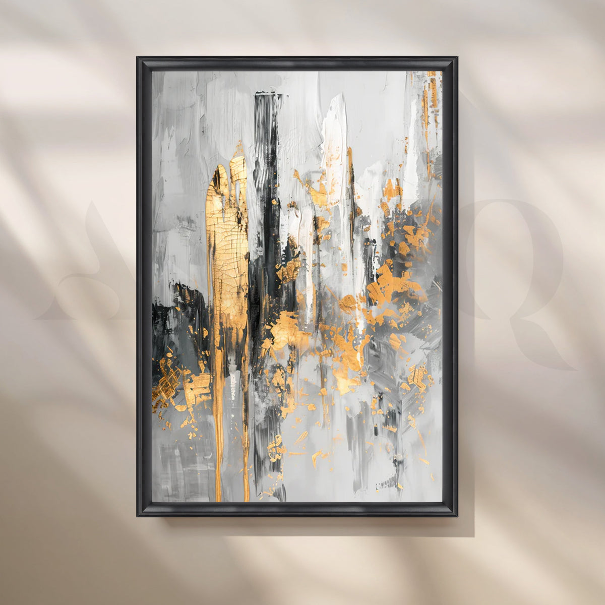 Gilded Echo Canvas Painting for Dining Room – Asha Art Studio – Image 3