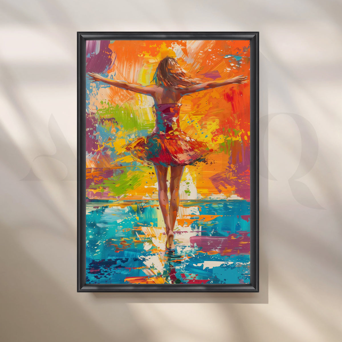 Joyful Splash Dancer Canvas Pop Art – Asha Art Studio – Image 3