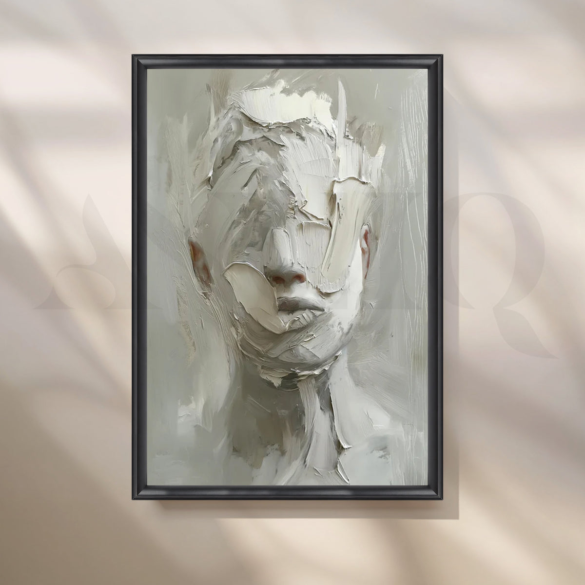 Ivory Muse Canvas Painting for Bedroom – Asha Art Studio – Image 3